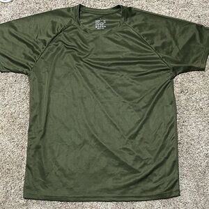 Dark Green Large Polyester T Shirt
